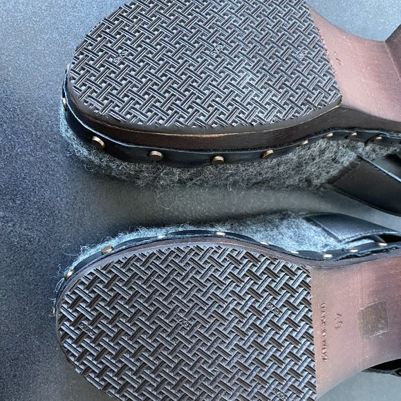 Argilla Women's Shoes Clogs Wool Grey Open Heel - Picture 11 of 12